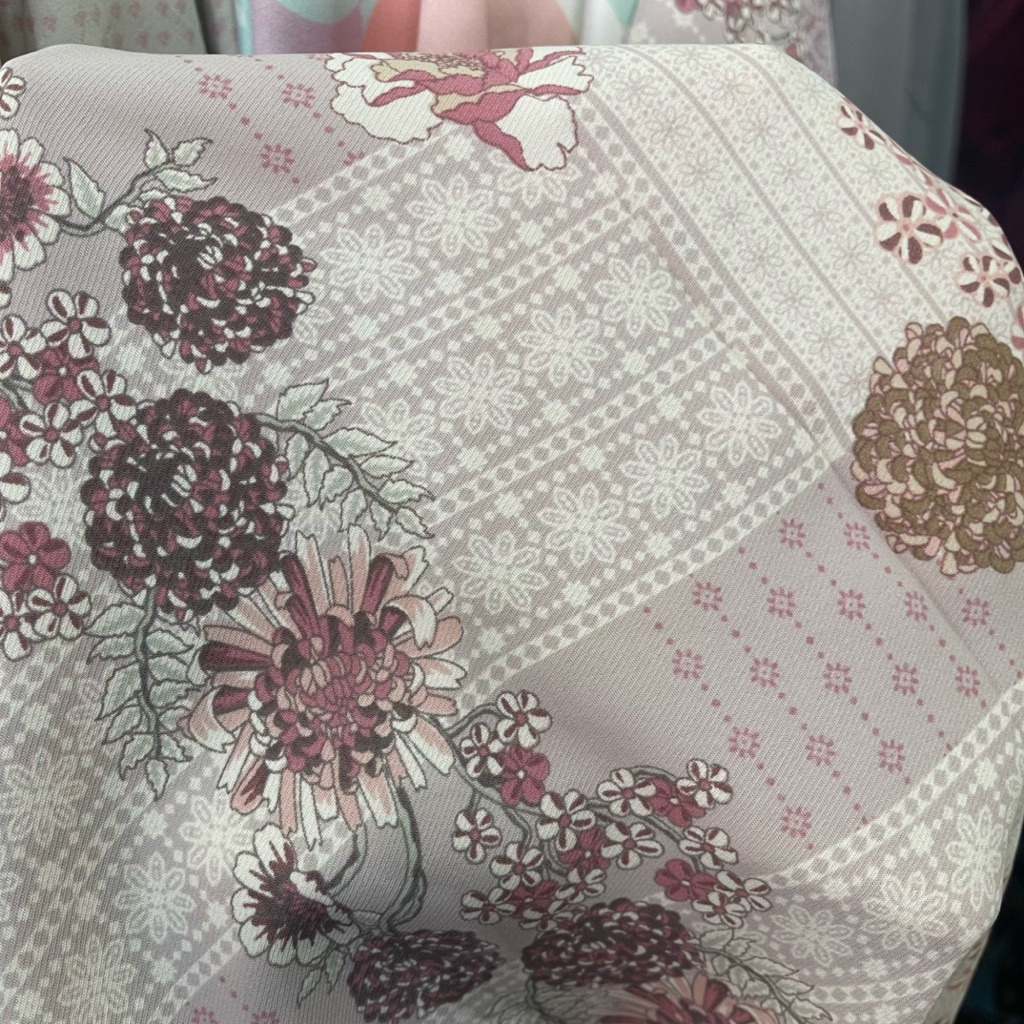 kain shakila motif - kain shakilla luxury motif etnik bunga premium - kain shakilla twill pj