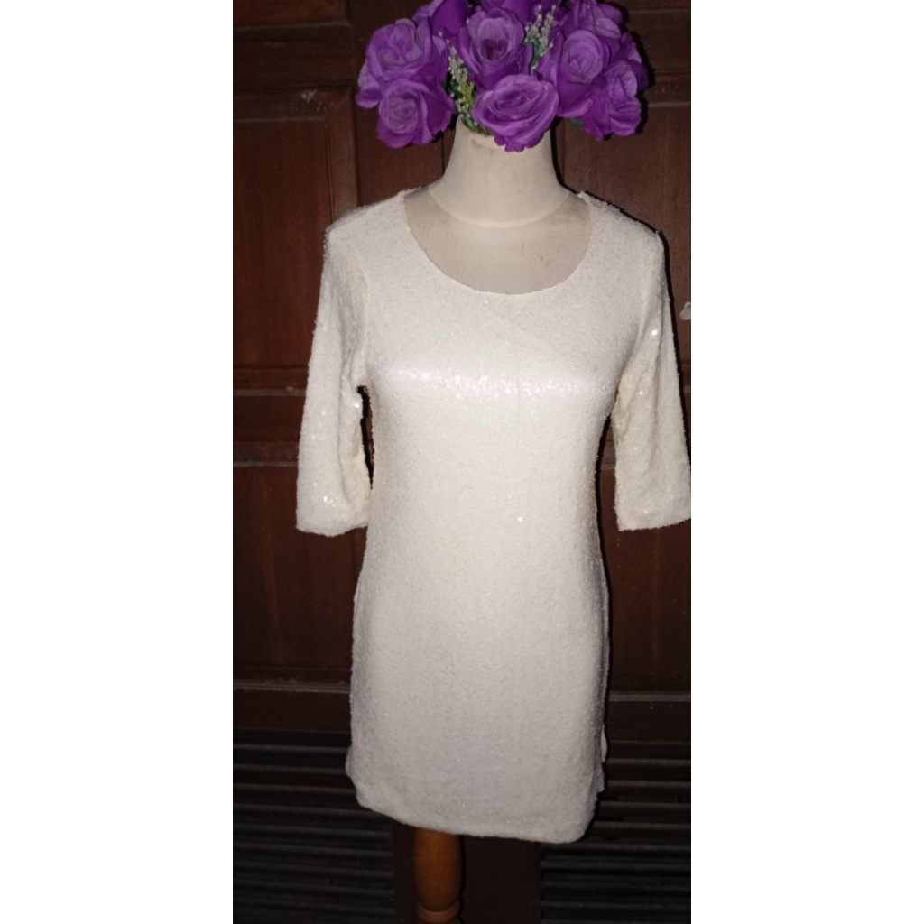 krim sequin full mini dress