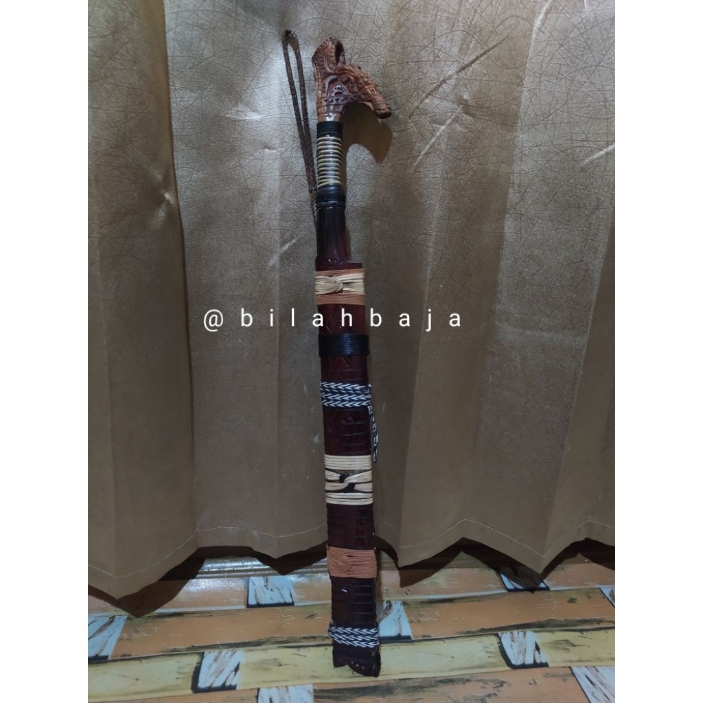 mandau khas dayak untuk kerja PB45 gagang tanduk