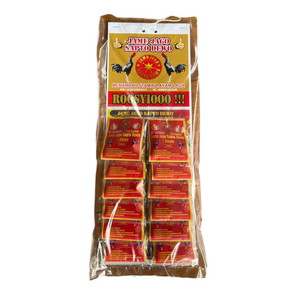 Jamu Stamina Vitamin Ayam Petarung Ayam Jago Laga Sapto Dewo Rencengan Saptodewo Roosyioo