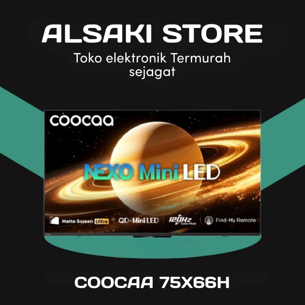 COOCAA MINI LED GOOGLE TV 75 INCH
75X66H