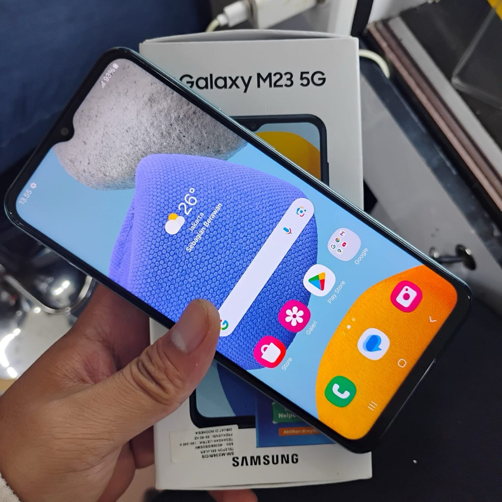 Samsung m23 5g ram 6/128 second fullset original