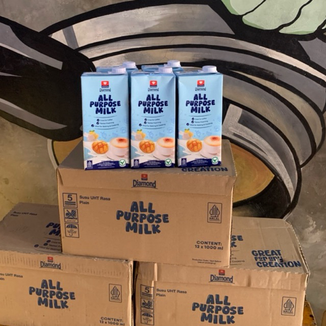 susu UHT diamond All purpose Milk, susu fresh milk, susu kopi