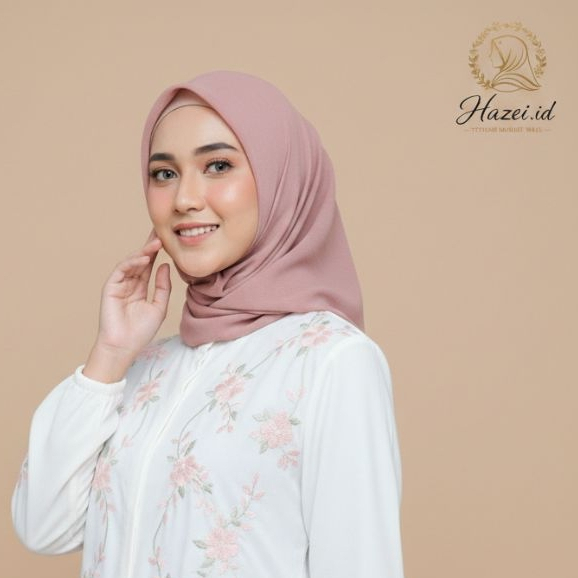Hazei.id | Paris Jadul Hijab Segi Empat Polos