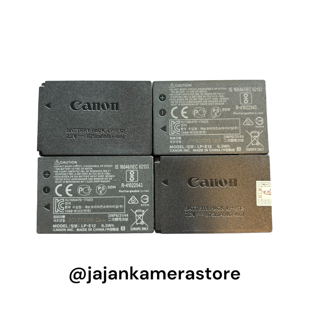 ORIGINAL BATERAI CANON LP-E12 LPE12 ORIGINAL FOR CANON EOS M2 M10 M100 M200 M50 100D