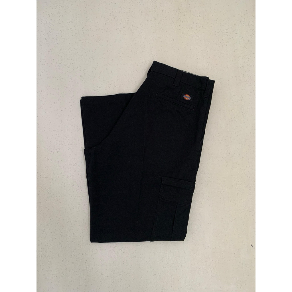 DICKIES - CARGO ORIGINAL FIT WORK PANTS BLACK SIZE 38