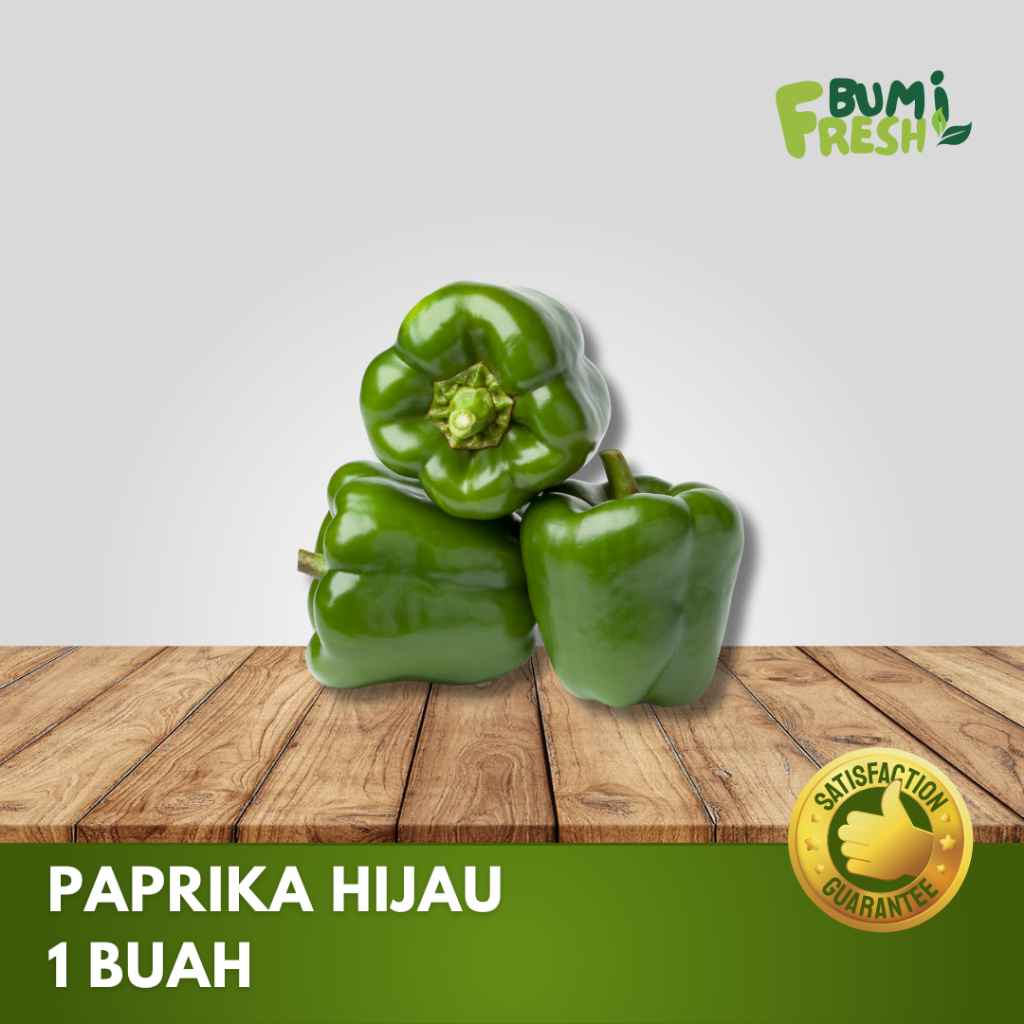 Paprika Hijau 1 Buah Sayur Segar Garut