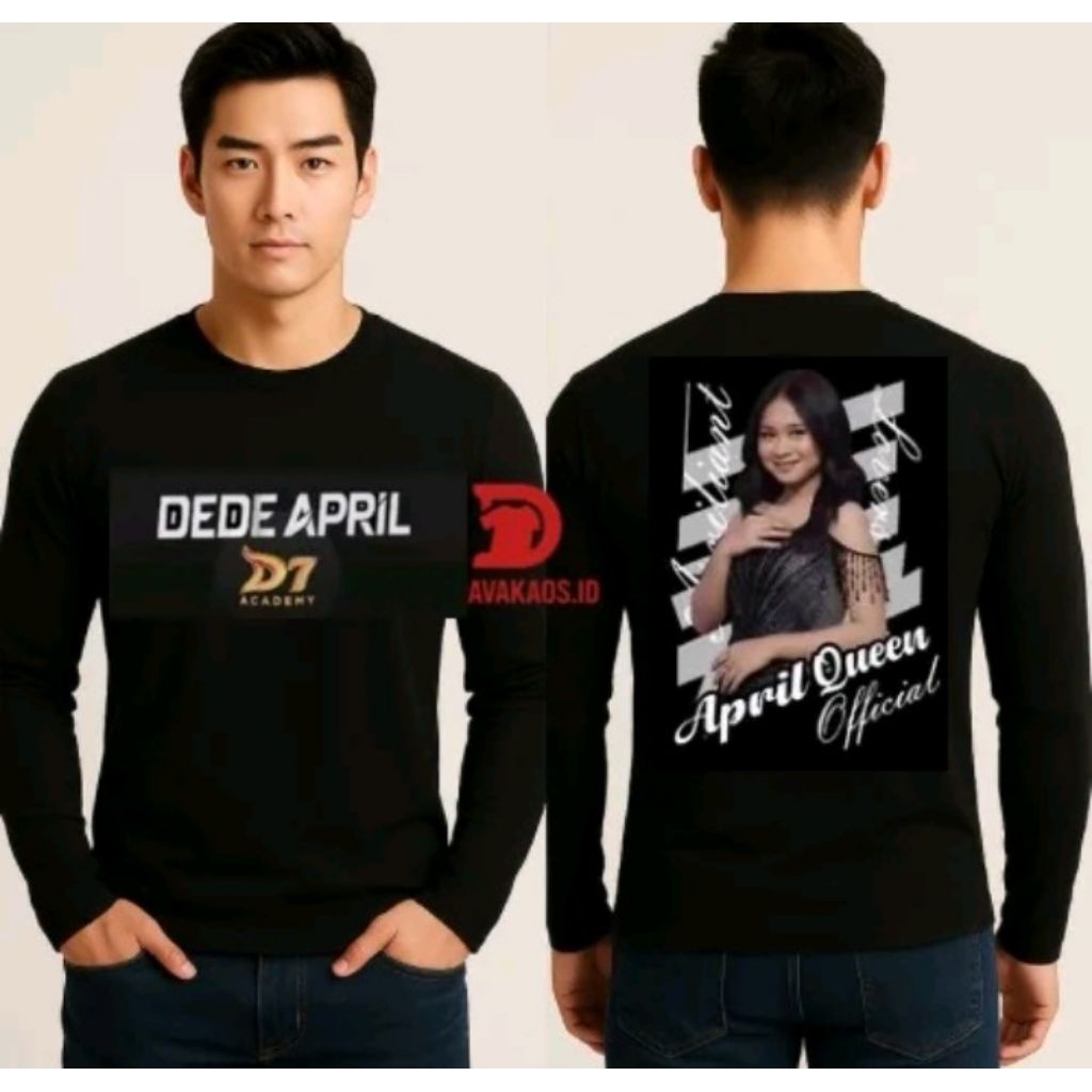 kaos t-shirt Dede April D7 academy aprilqueen unisex lengan pendek