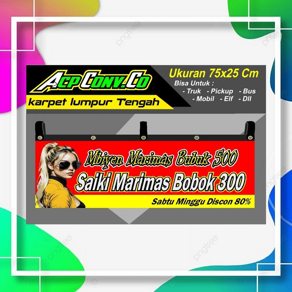 Kepet Lumpur Tengah Ukuran 75X25 Cm Bebas Request