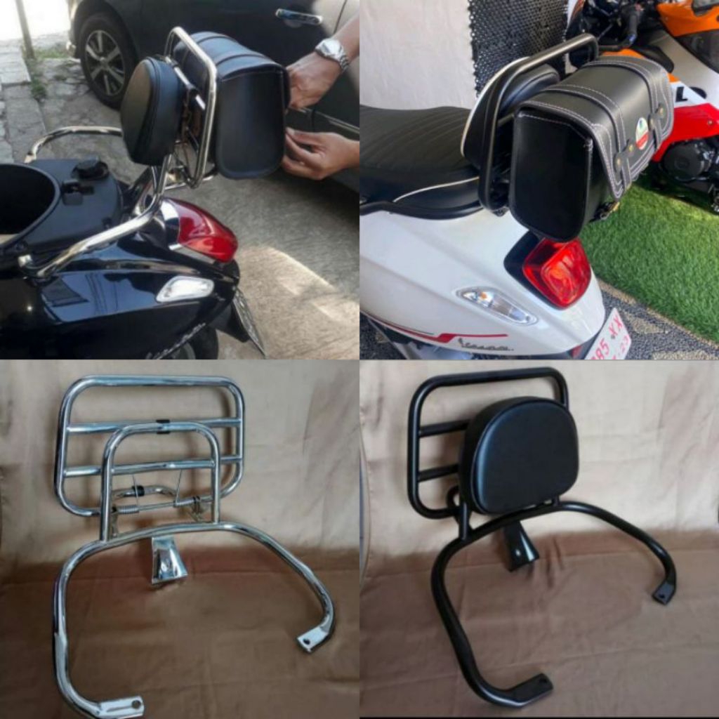 Rak Vespa/Backrack Vespa Modern Lx dan S.Aksesoris Back Rack Vespa Matic