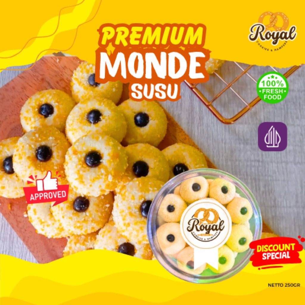 (FreshOven) monde Susu Premium Toples 250GR Kastengel Keju Nastar kue kering Putri Salju Semprit Maw