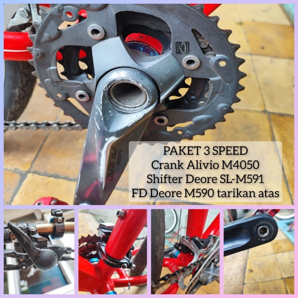 Crank Shifter FD 3 Speed Deore Alivio HT2