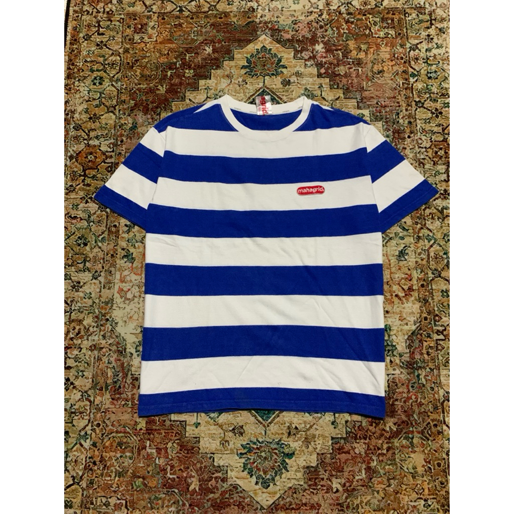 Tshirt Mahagrid Stripe blue