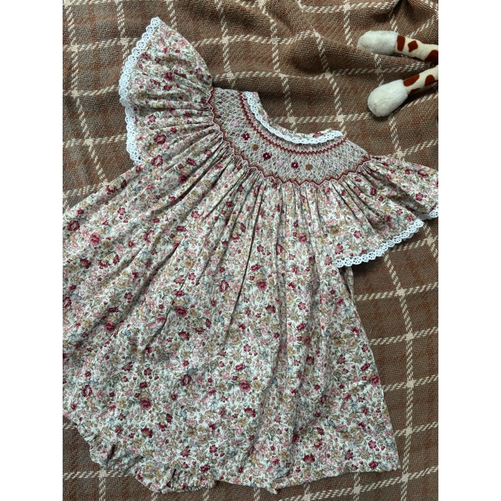 aluna hand smocked bishop dress set