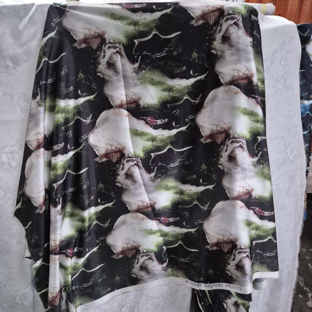 kain  Armani silk motif - silk motif abstrak || harga tertera 0,5m