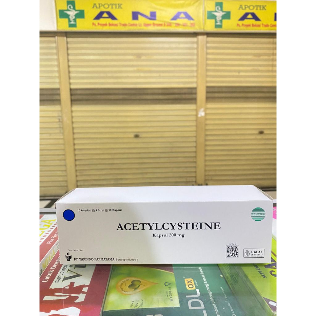 Acetylcysteine 200 Mg Yarindo 100 Kapsul Box Ready stok