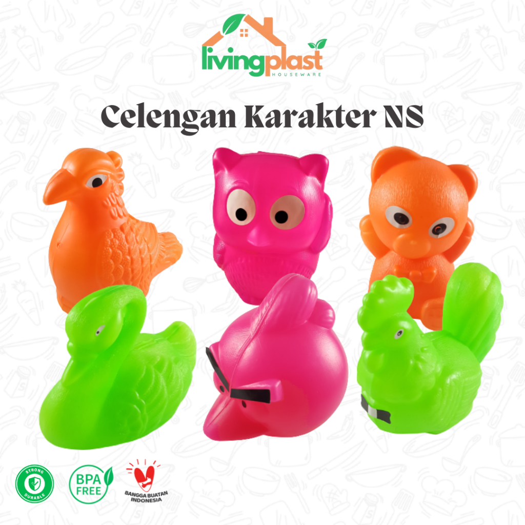 Celengan Karakter Plastik NS / Celengan Animal / Celengan Karakter / Celengan Unik Anak Kecil