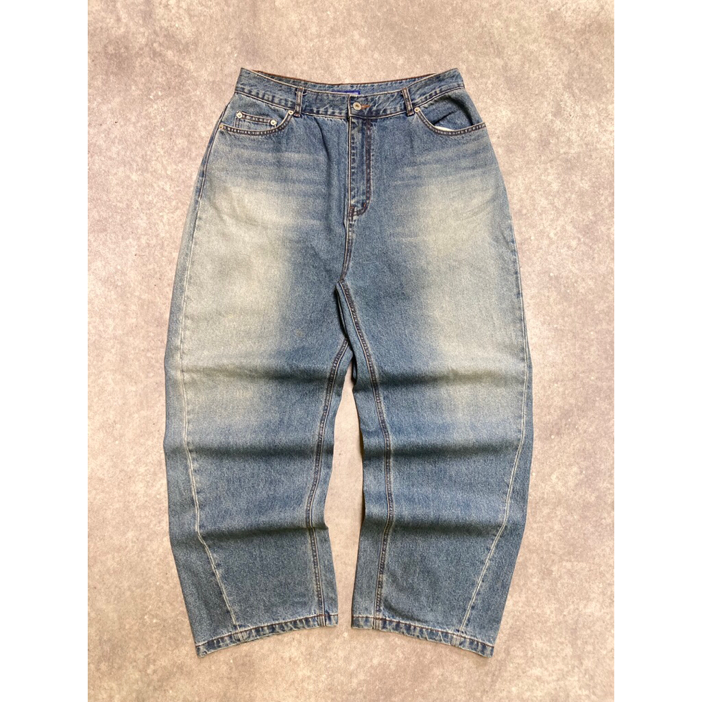 Blue Washed Baggy Jeans
