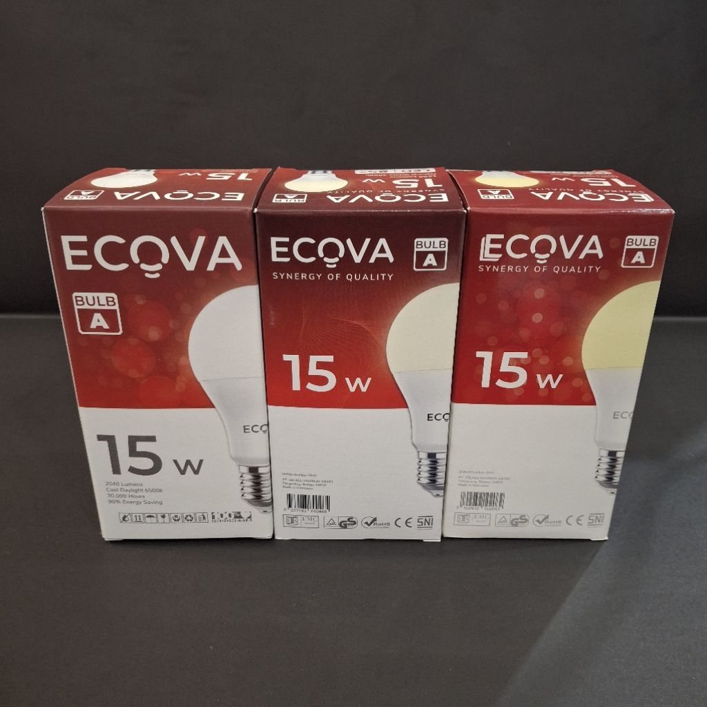 Lampu led bulb 15 watt ECOVA SNI
