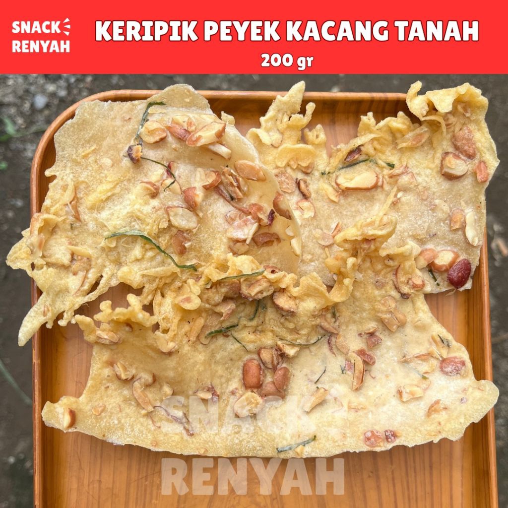 Kripik Peyek Kacang Tanah / Rempeyek Kacang Gurih Renyah 200 gram - Cemilan Tradisional Indonesia