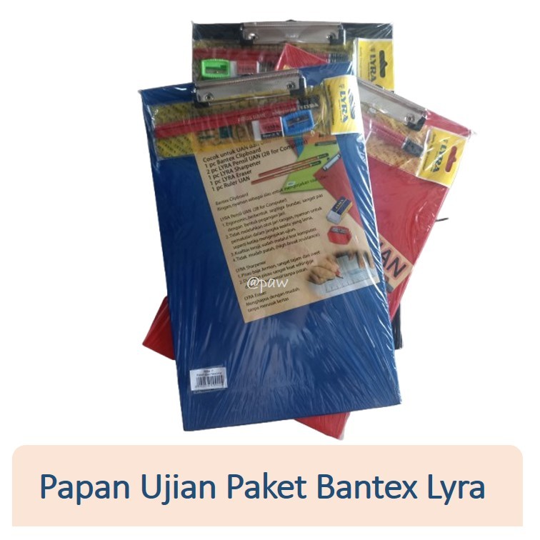 Papan Ujian Paket Bantex/ Papan Ujian Set Pensil Lyra/ Paket Ujian Nasional/ Paket Pensil Ujian/ Pak