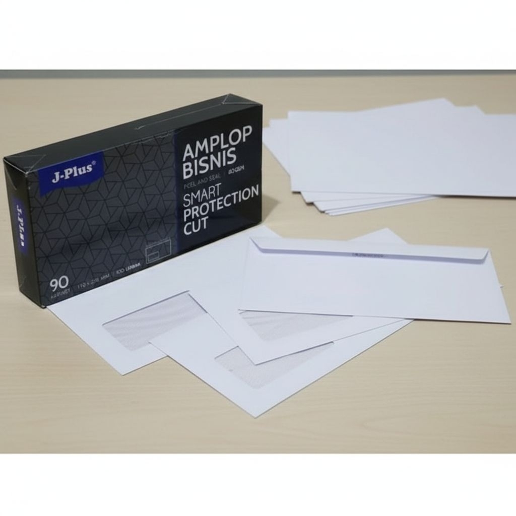 [Ecer] Amplop Putih Jendela KIRI / Amplop Window No.90 JPLUS