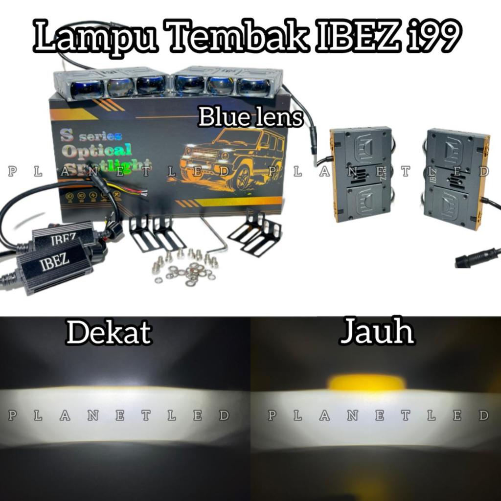IBEZ- Lampu Tembak Biled 3 Mata i99 original blue lens