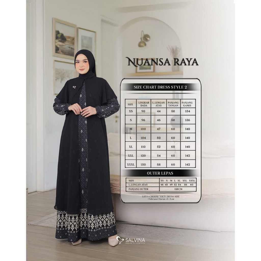 Dress Nuansa Raya S2 Salvina - Gamis Salvina