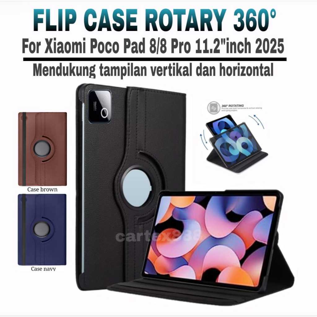 Case rotary xiaomi pad 8 / 8 pro 11.2"inch 2025 / case xiaomi pad 8 / case xiaomi pad 8 pro / casing