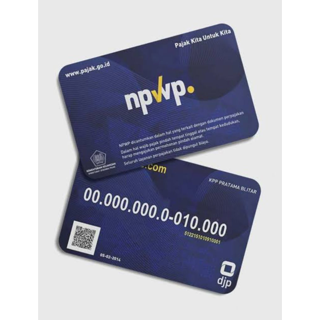 Cetak NPWP Bahan PVC Premium