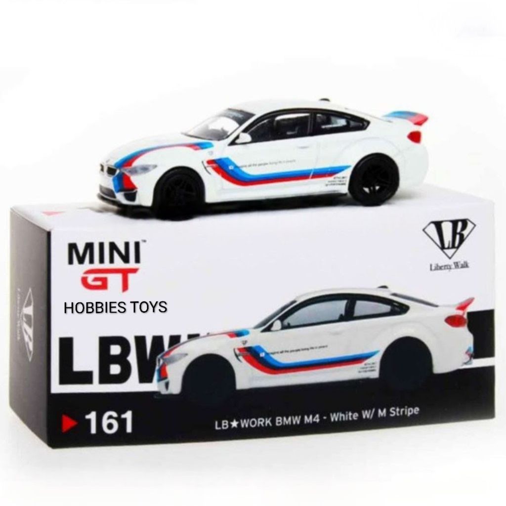 Mini GT 161 LB WORKS BMW M4 White W/ M Stripe