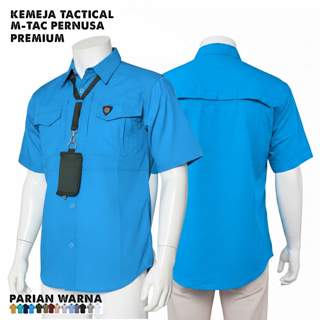 KEMEJA OUTDOR TACTICAL TANGAN PENDEK BAHAN COTTON PERNUSA PREMIUM