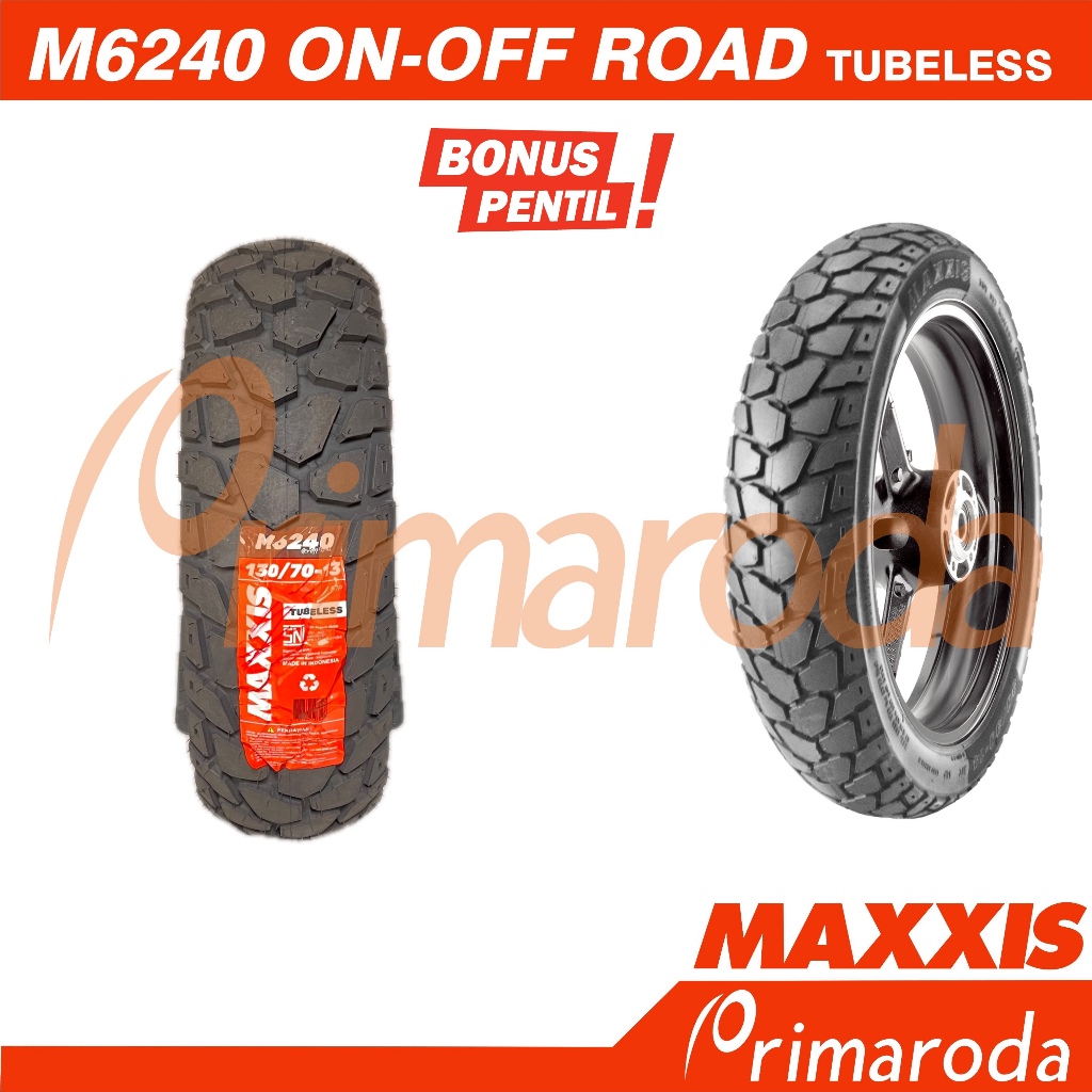 Ban motor On-Off Road MAXXIS M6240 130/70 Ring 13 Tubeless 130/70-13