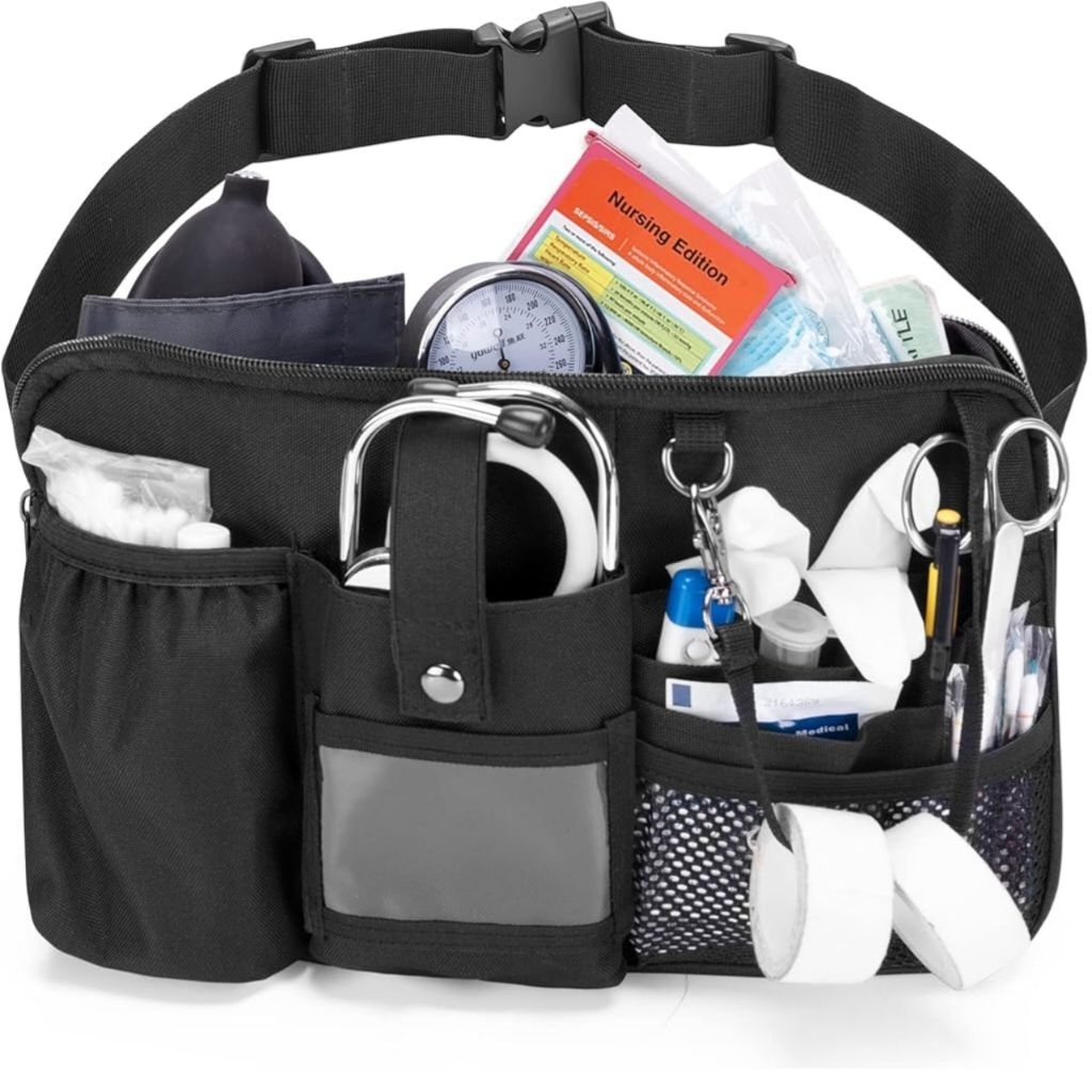 Tas Perawat Serbaguna Dengan 12 Saku Tas Paramedis Pinggang Tas Untuk Plester Dan Alat Medis Kecil T