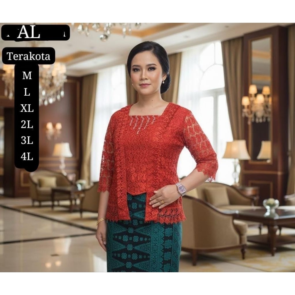 Atasan Kebaya Brokat Hoki Premium Kutu Baru Payet