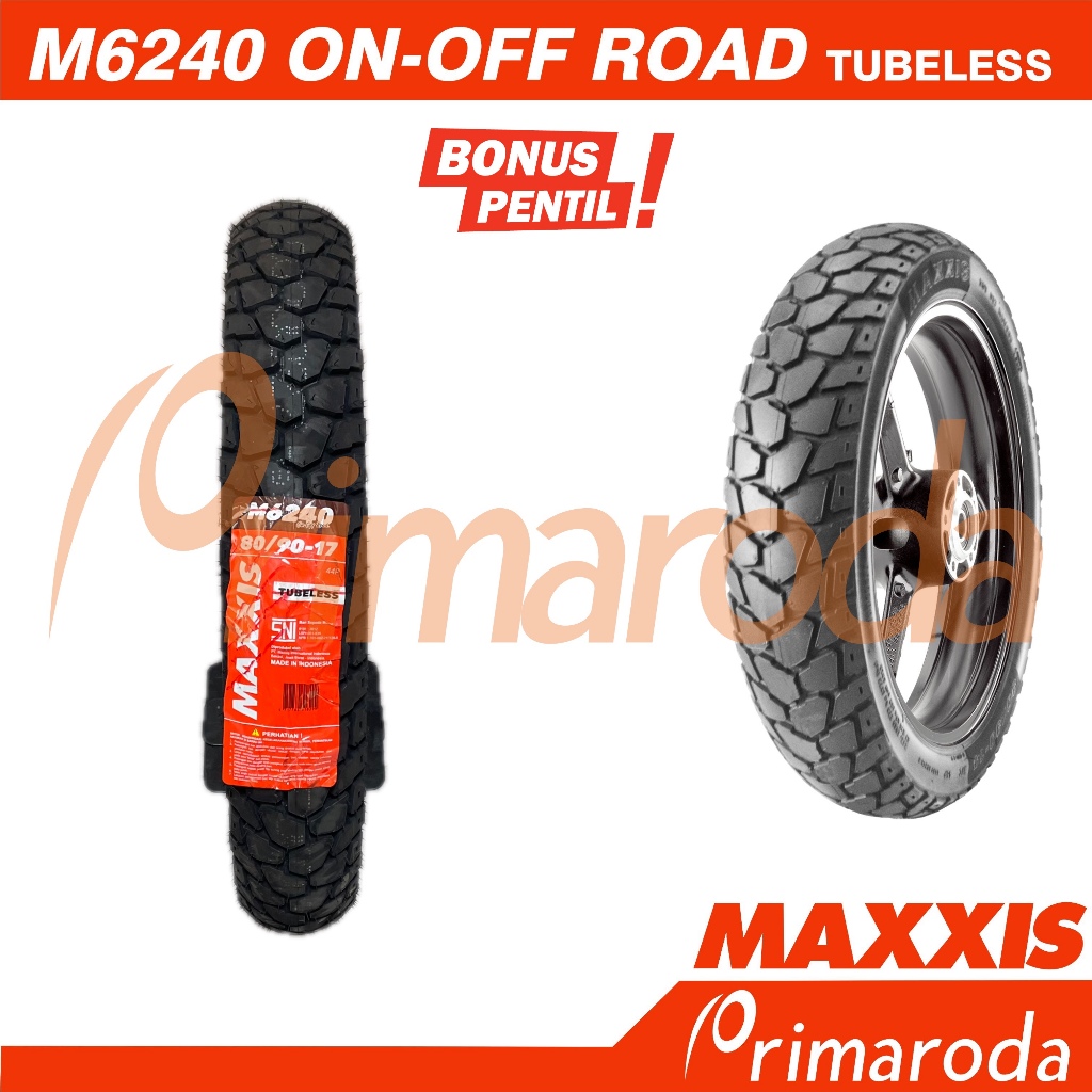 Ban Belakang Honda Supra X 125 Tubeless 80/90-17 Maxxis M6240 On-Off Road