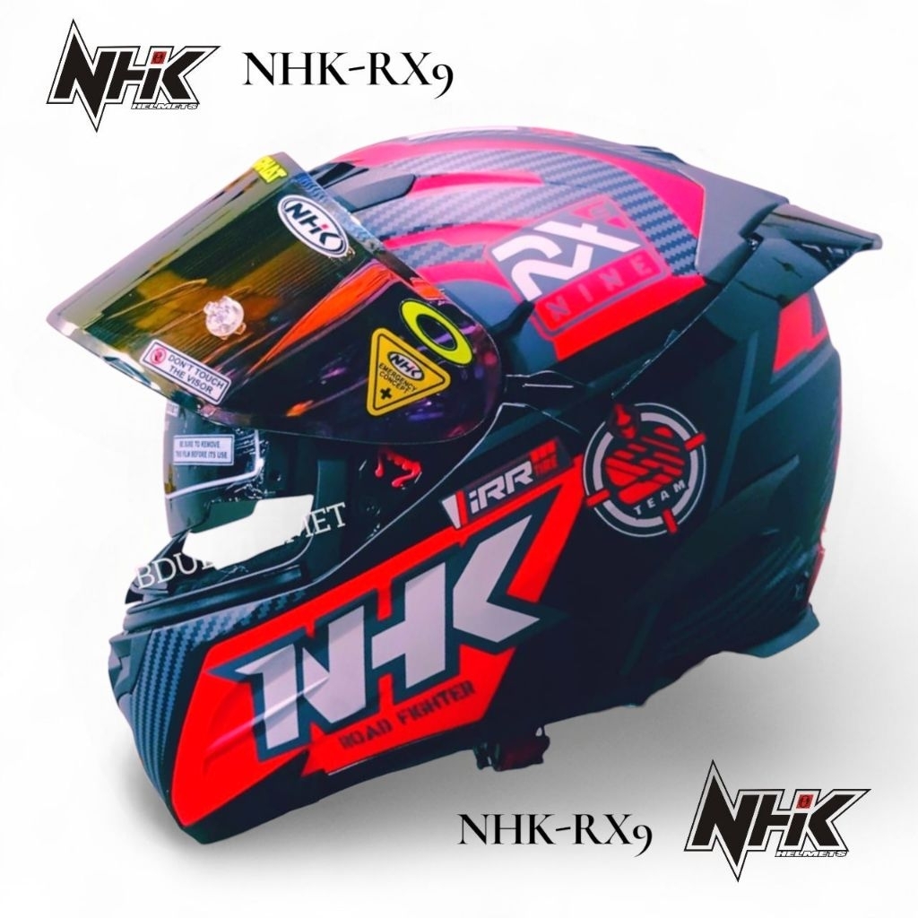 Helm NHK rx9 racer red dof paket ganteng original NHK
