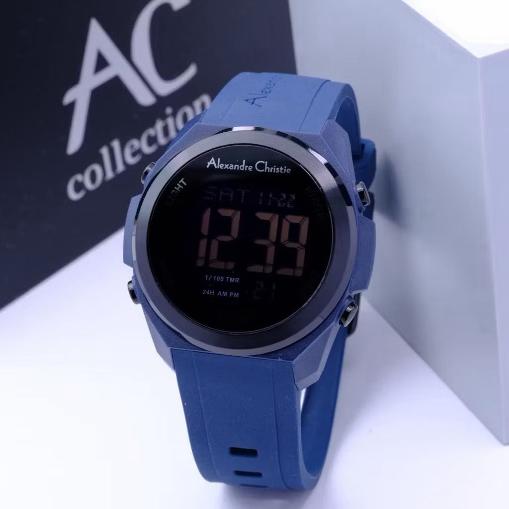 Jam Tangan Pria Alexandre Christie Digi AC 9342 Rubber Strap