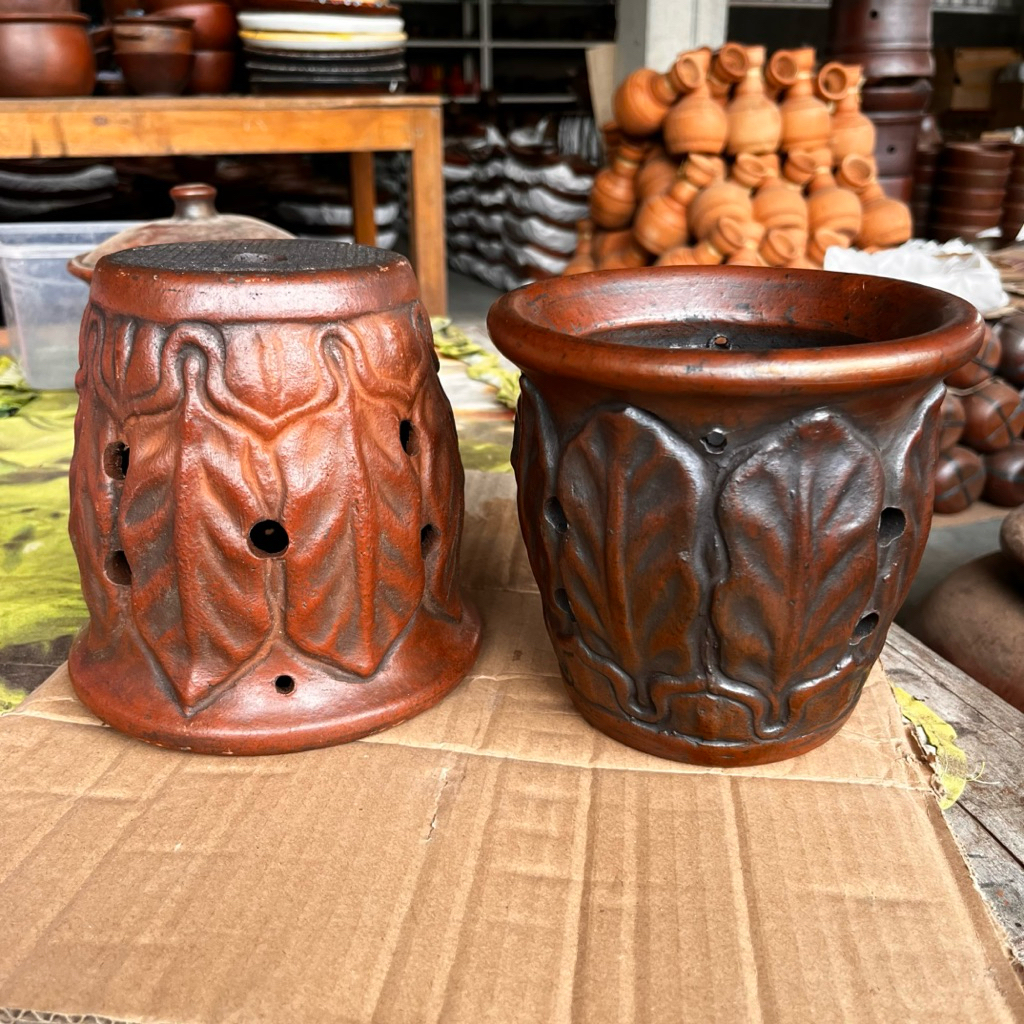 Pot D15cm T15cm Pot Gerabah Tanah Liat