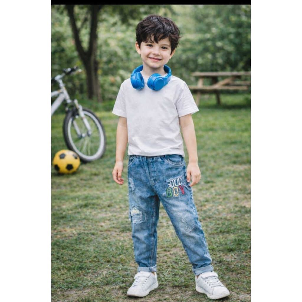 Celana Jeans Anak Laki-laki Model Sobek Skinny Jeans Anak Laki-laki