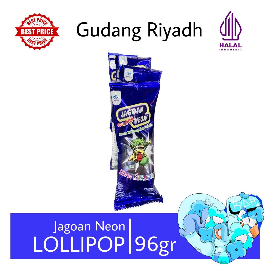 Permen Jagoan Neon Lollipop Renceng