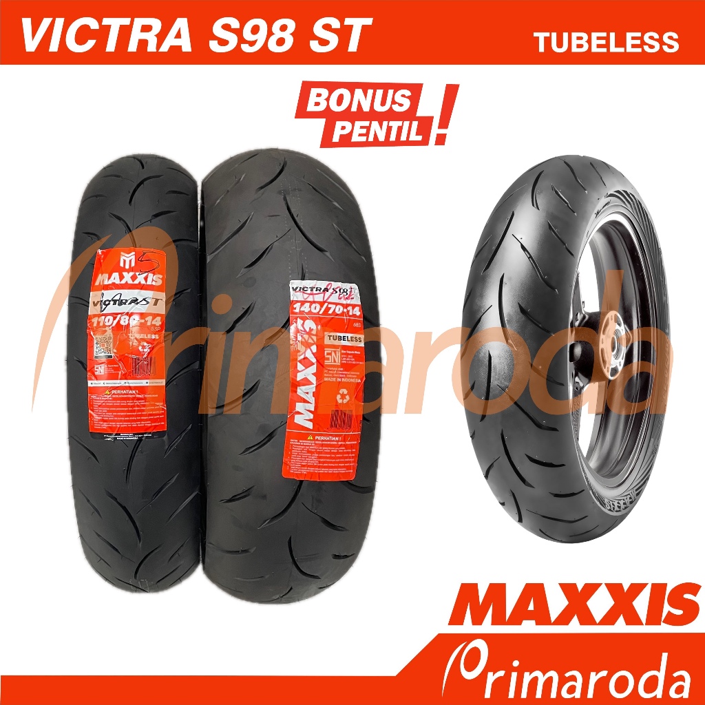 Sepasang Ban Yamaha Aerox Tubeless Maxxis Victra ST