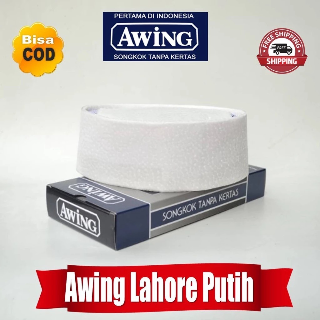 Songkok Awing Lahore Songkok Putih Awing Original