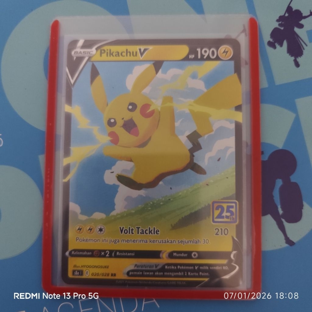 pokemon pikachu v 25 th tcg original