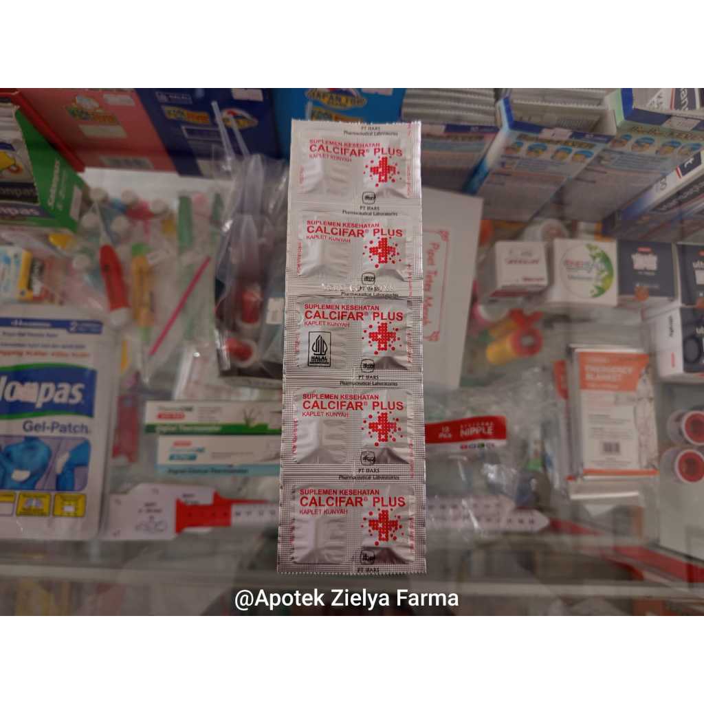 Suplemen kesehatan Calcifar plus tablet kunyah