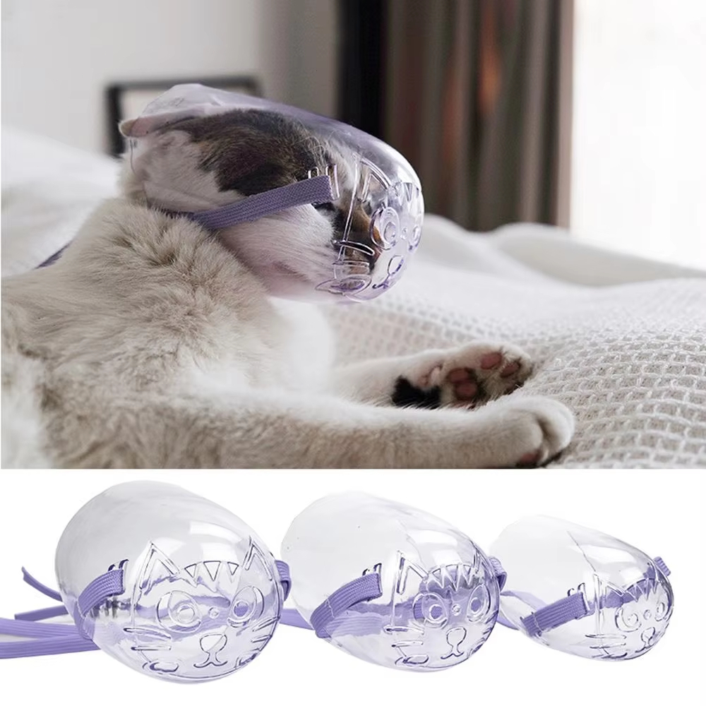 Penutup Kepala Kucing / Brangus Kucing / Brongsong Penutup Mulut Kucing Pencegahan Gigitan