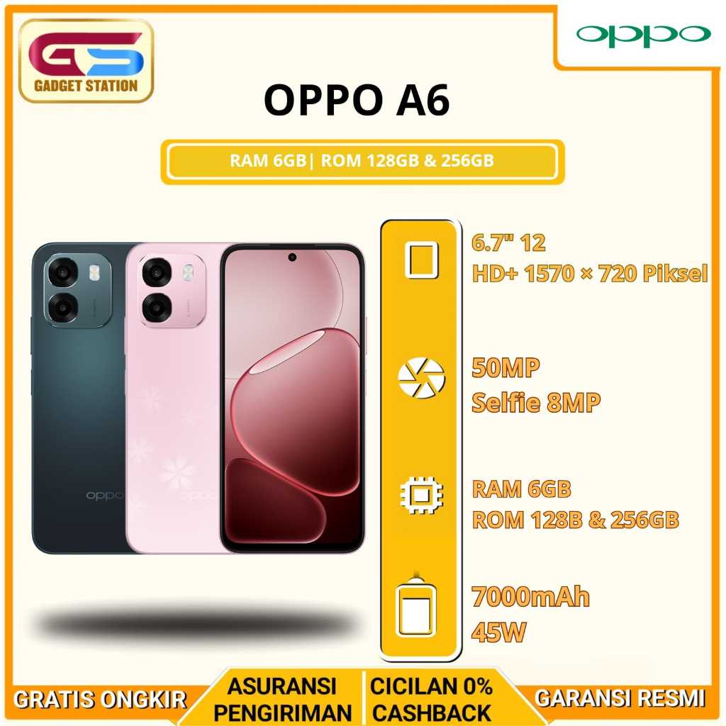 OPPO A6 4G RAM [6GB] ROM [128GB, 256GB] | IP69 Water & Dust Resistance, Snapdragon 685 4G,120 Hz