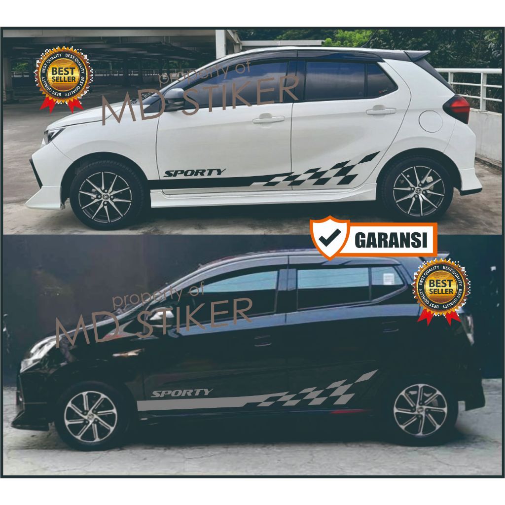 Stiker Mobil Keren Minimalis Agya Ayla brio jazz yaris minimalis