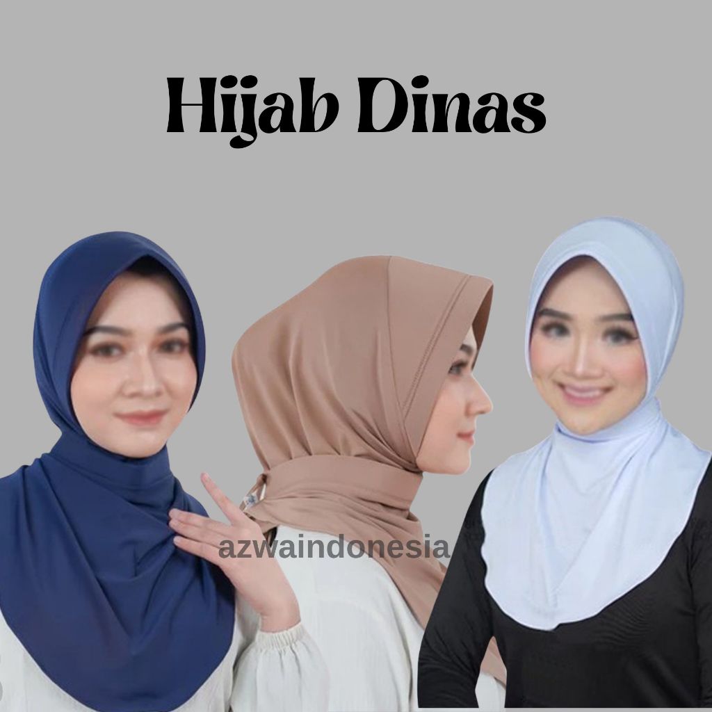 HIJAB DINAS POLWAN PERAWAT TALI l HIJAB SPORTY WANITA SIMPEL