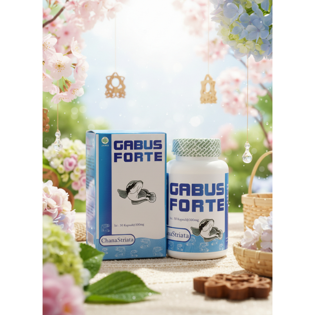 GABUS FORTE Kapsul Ikan Gabus / Albumin Ikan Gabus Original / Obat Gagal Ginjal / Herbal Ginjal